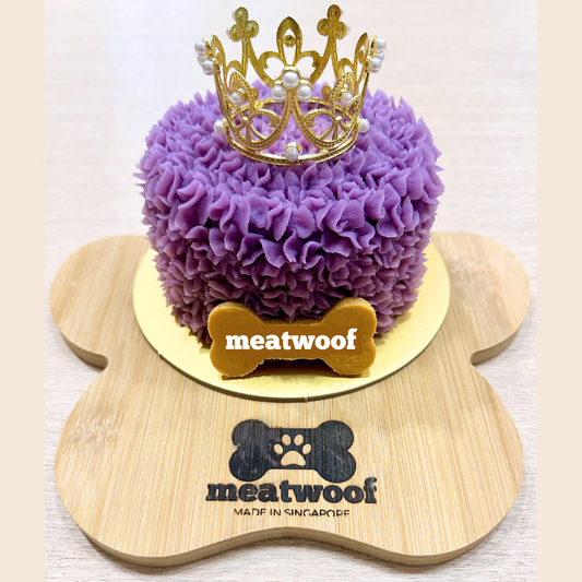 Cakes For Dogs | Dog Cakes | Dog Birthday Cake | Little Princess Cake | Crown Cake | Purple Cake | KPDH Rumi Golden Inspired Cake - Meatwoof Singapore