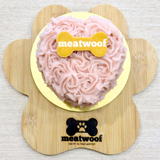 Cakes For Dogs | Dog Cakes | Dog Birthday Cake | Heart Cake | Valentines Cake | Pink Cake - Meatwoof Singapore