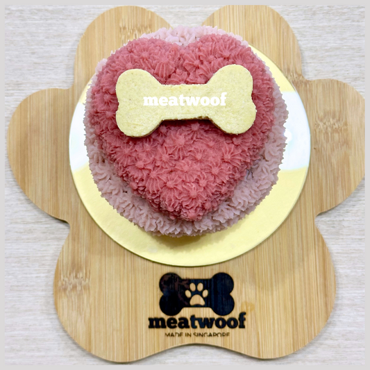 Cakes For Dogs | Dog Cakes | Dog Birthday Cake | Heart Cake - Meatwoof Singapore
