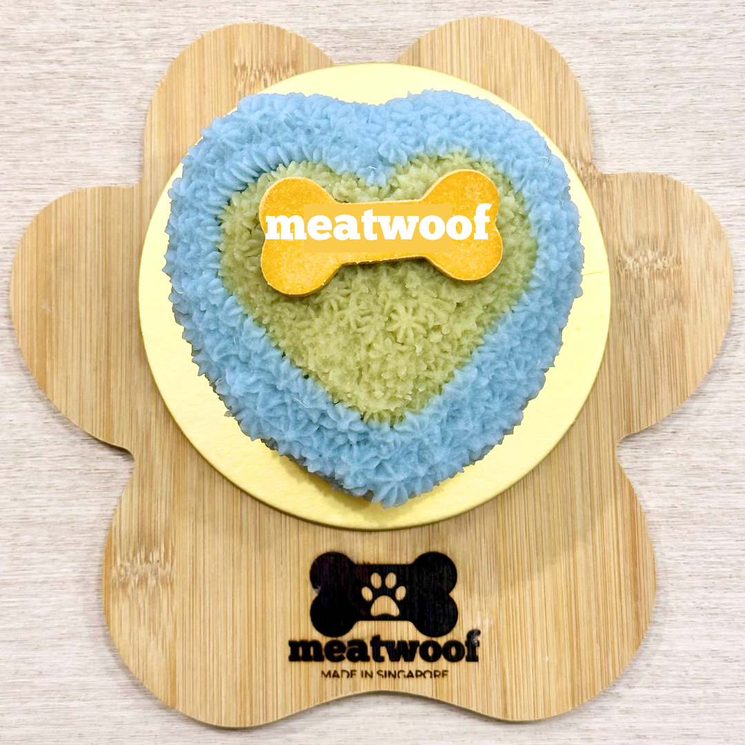Cakes For Dogs | Dog Cakes | Dog Birthday Cake | Heart Cake | Blue Cake | Green Cake | Wicked Inspired Cake - Meatwoof Singapore