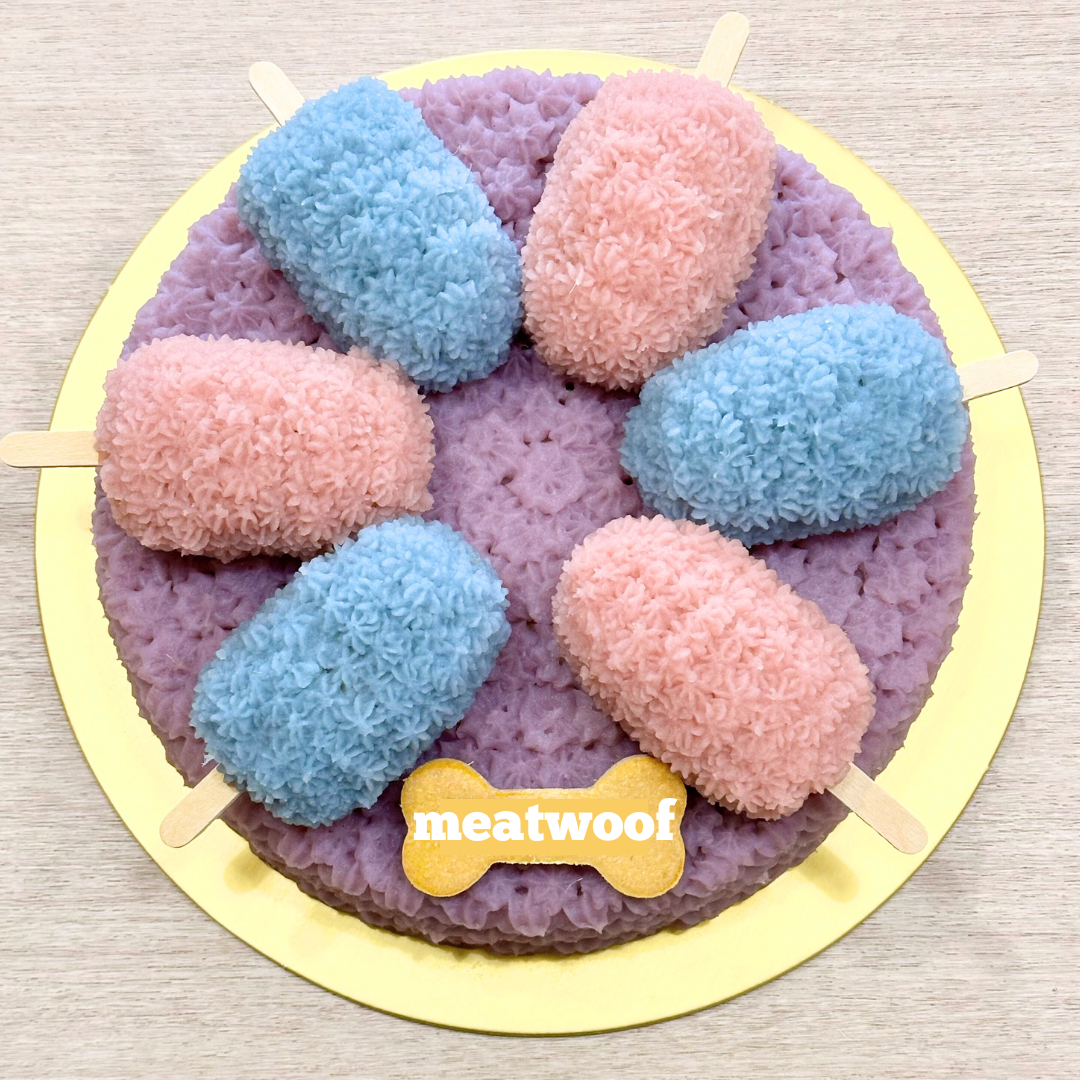 Cakes For Dogs | Dog Cakes | Dog Birthday Cake | Popsicle Cake | Party Cake | Purple Cake - Meatwoof Singapore