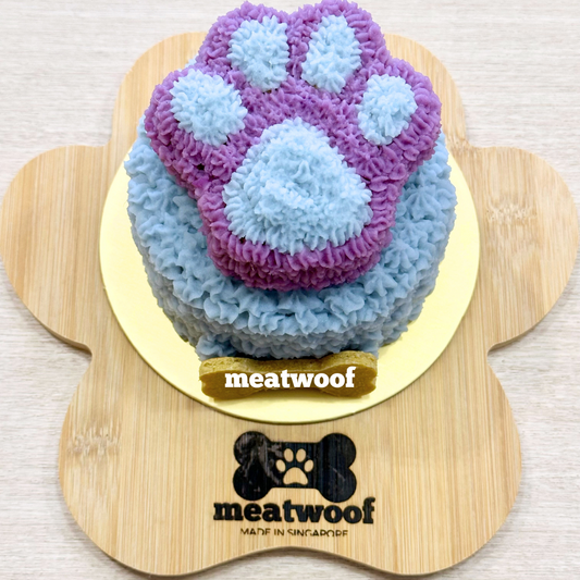 Cakes For Dogs | Dog Cakes | Dog Birthday Cake | Paw Cake | Blue Cake - Meatwoof Singapore