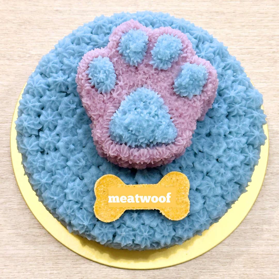 Cakes For Dogs | Dog Cakes | Dog Birthday Cake | Paw Cake | Blue Purple Cake - Meatwoof Singapore