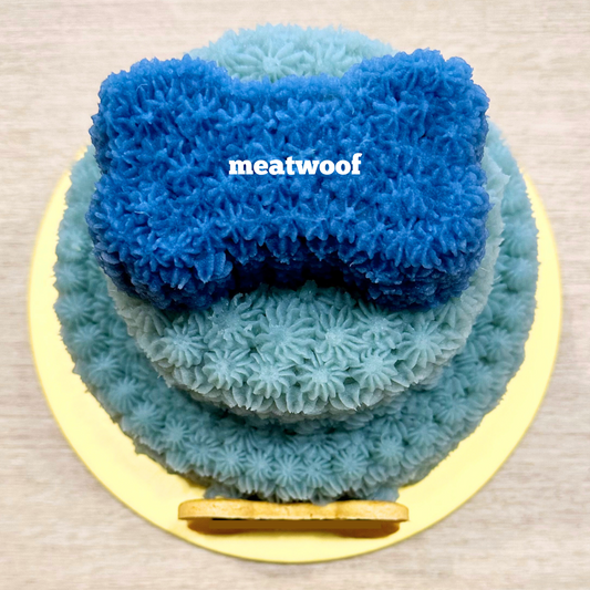 Cakes For Dogs | Dog Cakes | Dog Birthday Cake | Bone Cake | Party Cake | 3 tier Cake | Blue Cake - Meatwoof Singapore