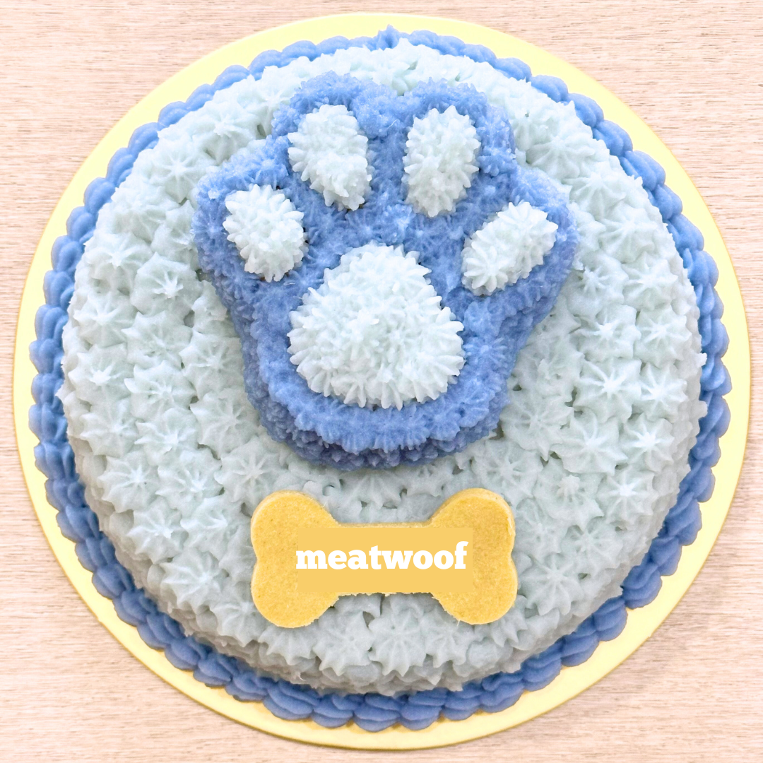 Cakes For Dogs | Dog Cakes | Dog Birthday Cake | Gotcha Day Cake | Paw Cake | Party Cake | Cute Cake | Blue Cake Deep Blue Cake - Meatwoof Singapore