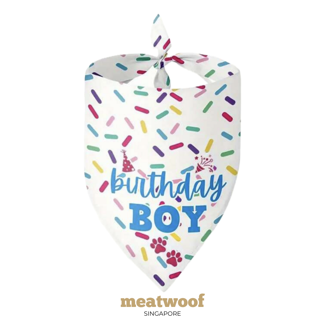Meatwoof Gift | Dog Birthday Gift | Birthday Boy Bandana