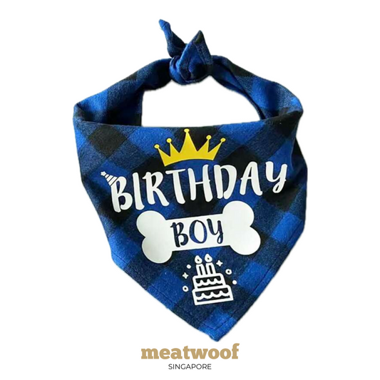 Meatwoof Gift | Dog Birthday Gift | Birthday Boy Bandana