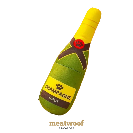 Meatwoof Gifts | Barkday Gift | Dog Birthday | Gotcha Day | Champagne Bottle Toy