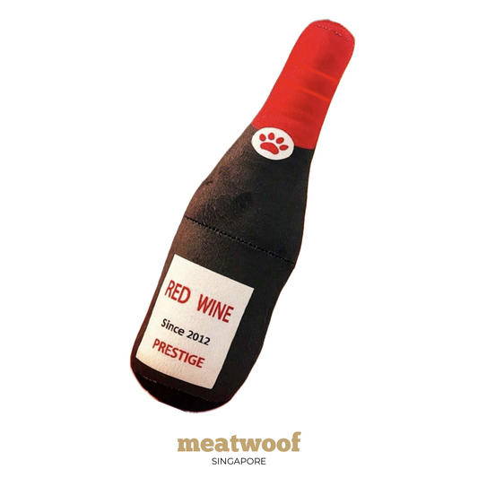 Meatwoof Gifts | Barkday Gift | Dog Birthday | Gotcha Day | Red Wine Bottle Toy
