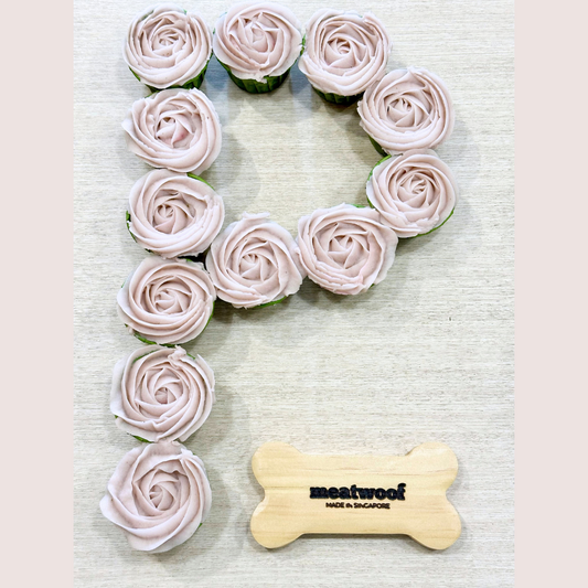 Pupcakes | Dog Cupcakes | Cupcakes For Dogs | Personalised Cupcakes | Alphabet Cupcakes | Letter Cupcakes - Meatwoof Singapore