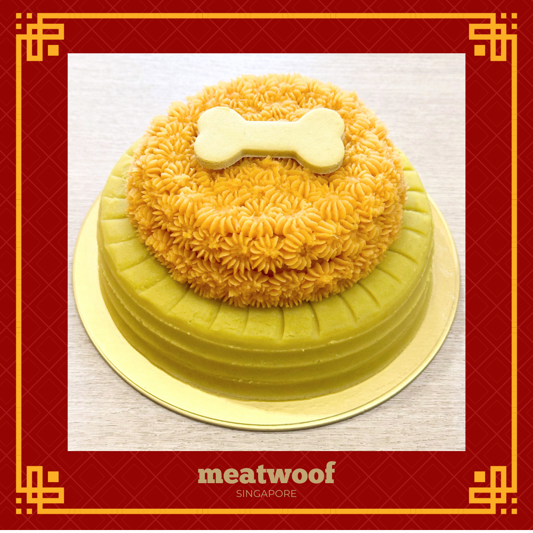 CNY Cake For Dogs | CNY Dog Cake | CNY Cake Singapore | Chinese New Year Dog Cake | Giant Pineapple Tart Cake | Meatwoof Singapore