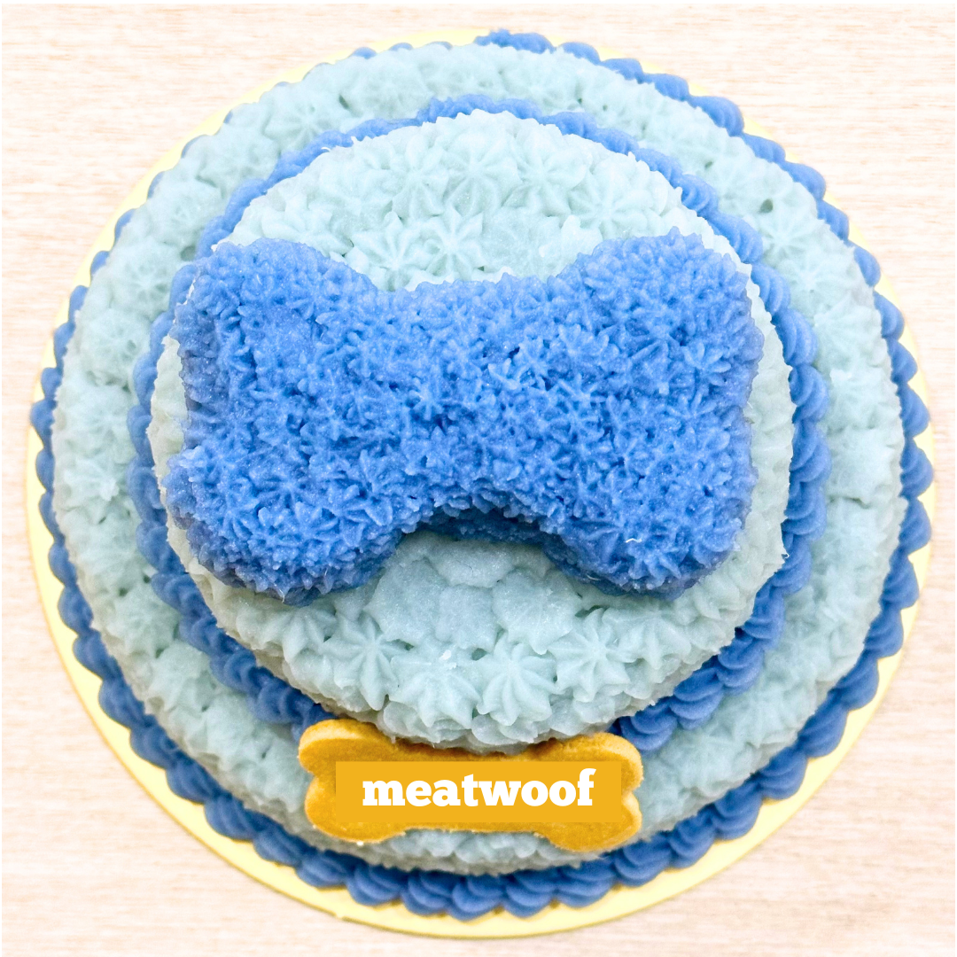 Cake For Dogs | Dog Cakes | Dog Birthday Cake | Gotcha Day Cake | Bone Cake | Party Cake | Tiered Cake | Blue Cake - Meatwoof Singapore