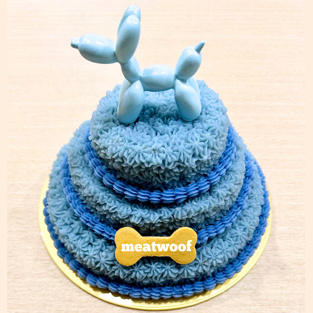 Cakes For Dogs | Dog Cakes | Dog Birthday Cake | Balloon Dog Cake | Blue Cake | Party Cake - Meatwoof Singapore