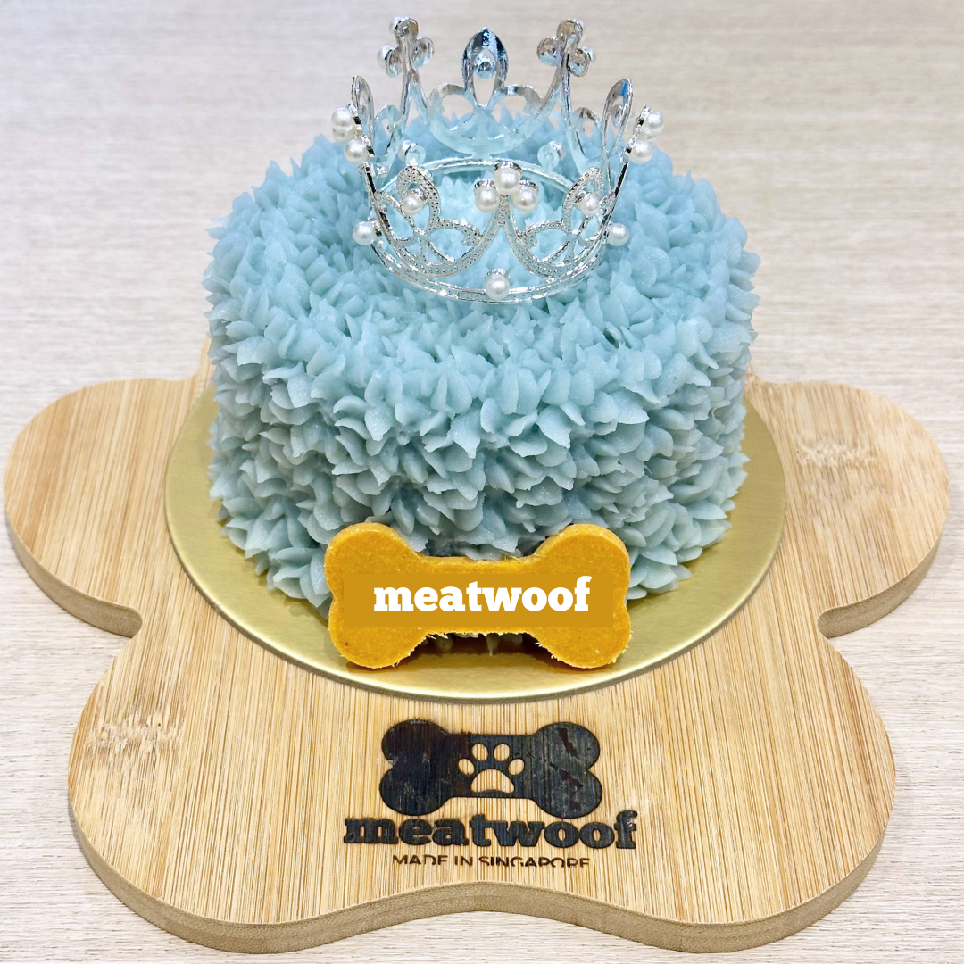 Cake For Dogs | Dog Cakes | Dog Birthday Cake | Pretty Cake | Crown Cake | Blue Cake - Meatwoof Singapore