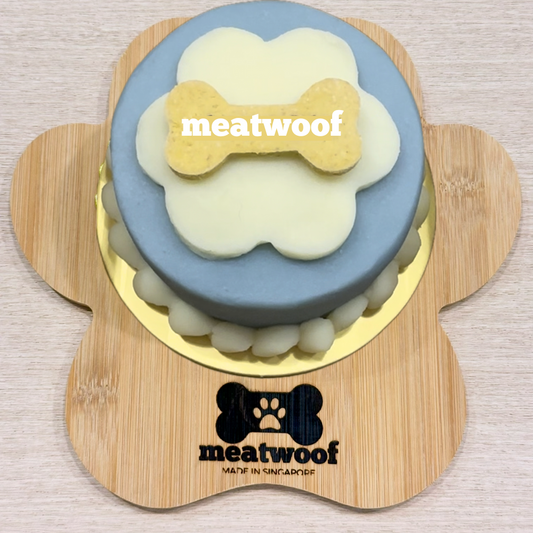 Cakes For Dogs | Dog Cakes | Dog Birthday Cake | Floral Cake | Blue Cake - Meatwoof Singapore