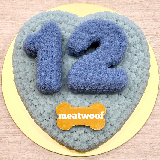 Cakes For Dogs | Dog Cakes | Dog Birthday Cake | Heart Cake | Number Cake | Blue Dark Blue Cake - Meatwoof 