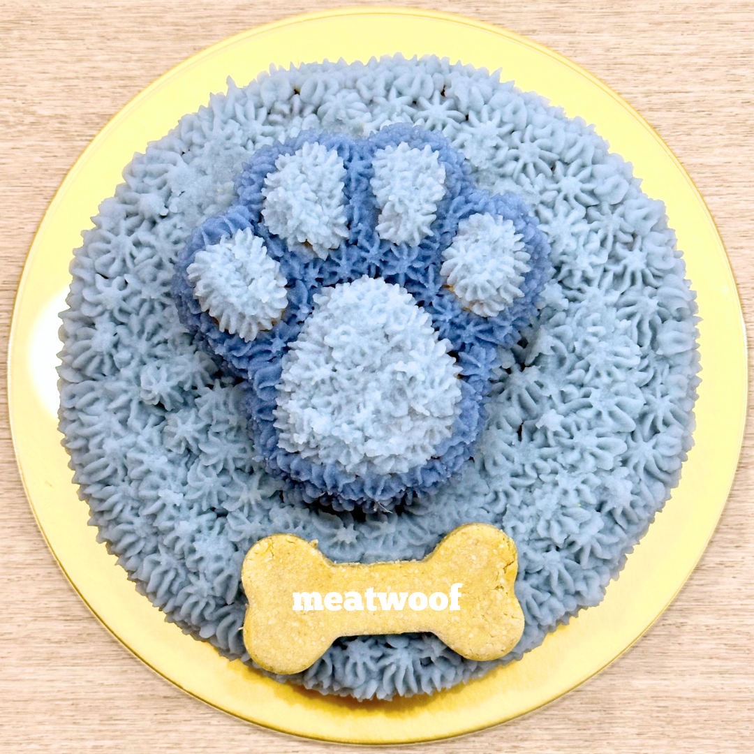 Cakes For Dogs | Dog Cakes | Dog Birthday Cake | Paw Cake | Blue Cake - Meatwoof Singapore