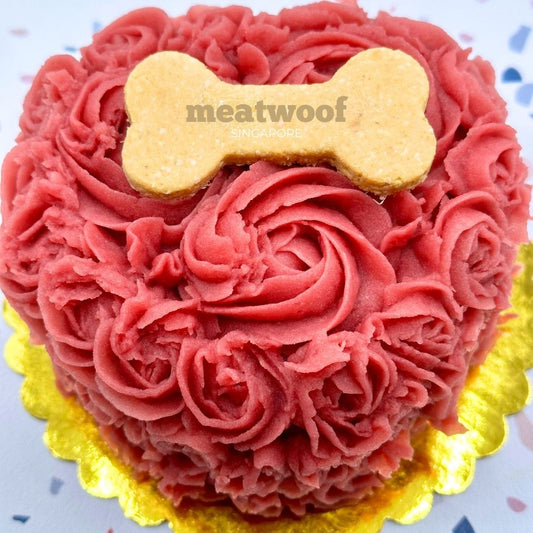 Cakes For Dogs | Dog Cakes | Dog Birthday Cake | Heart Cake | Valentines Cake - Meatwoof Singapore