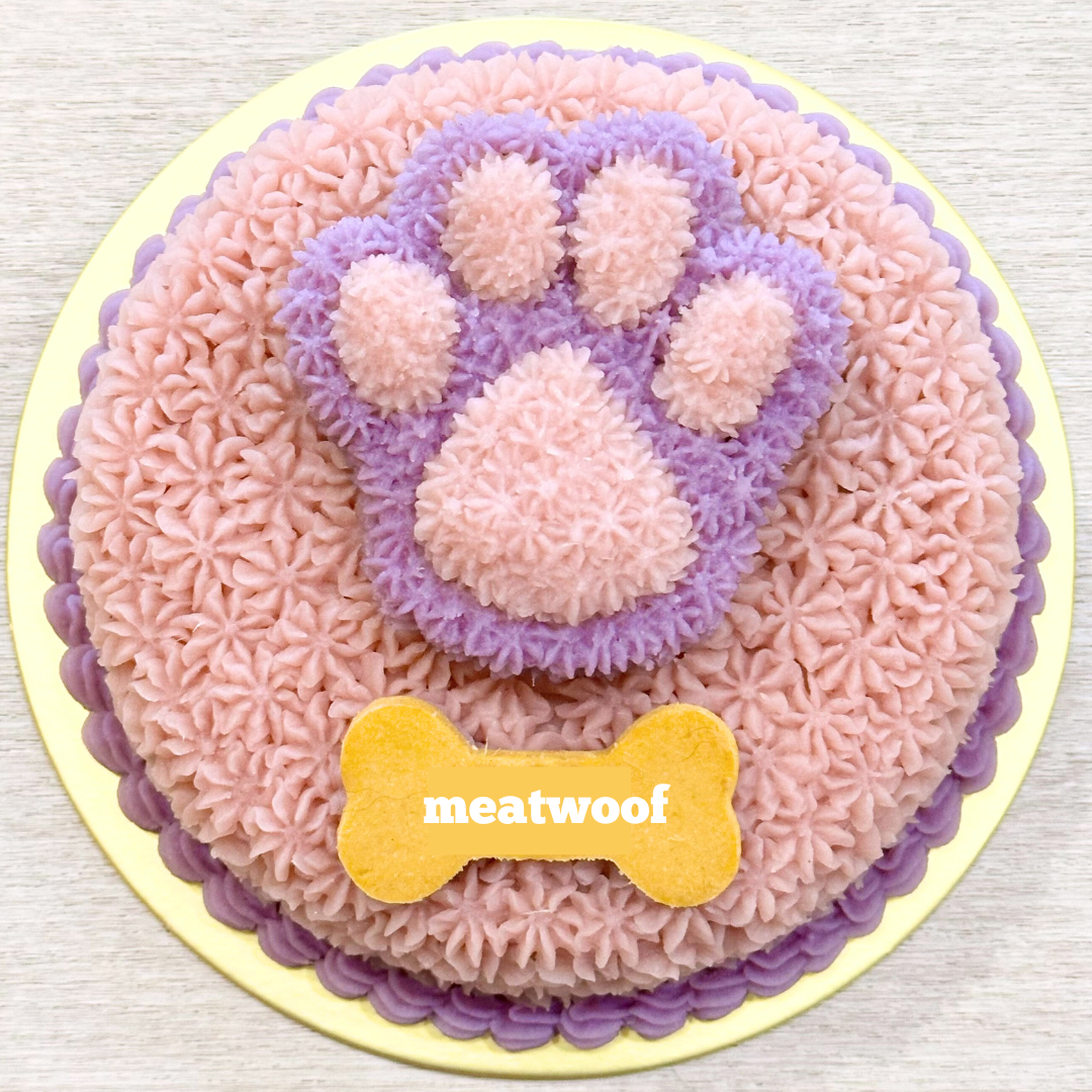 Cakes For Dogs | Dog Cakes | Dog Birthday Cake | Gotcha Day Cake | Paw Cake | Party Cake | Cute Cake |  Pink Cake Purple Cake - Meatwoof Singapore