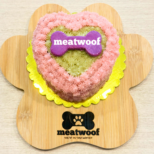 Cakes For Dogs | Dog Cakes | Dog Birthday Cake | Heart Cake - Meatwoof Singapore
