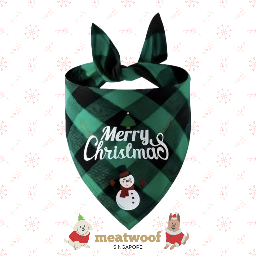 Christmas Gift For Dogs | Christmas Dog Gifts | Christmas Bandanas | Green Bandana For Dogs