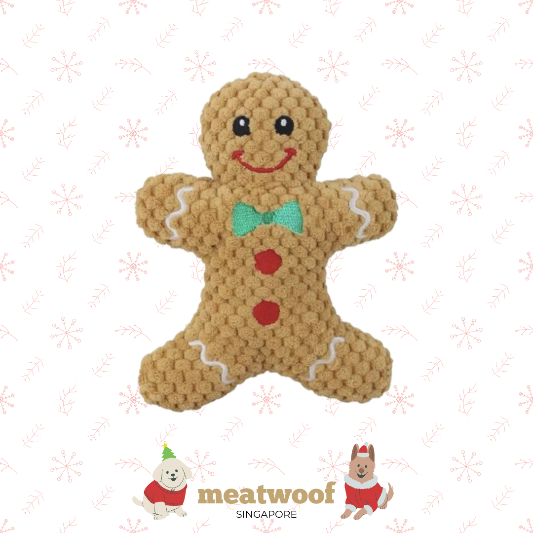 Christmas Gift For Dogs | Christmas Dog Toy | Christmas Gingerbread Man Toy