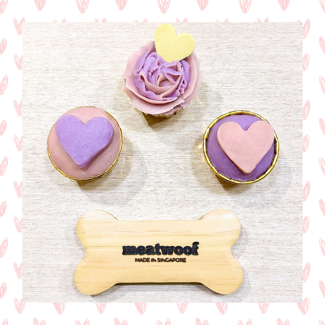 Valentine's Cupcakes For Dogs | Valentine's Pupcakes | Floral Pupcakes | Heart Shaped Pupcakes